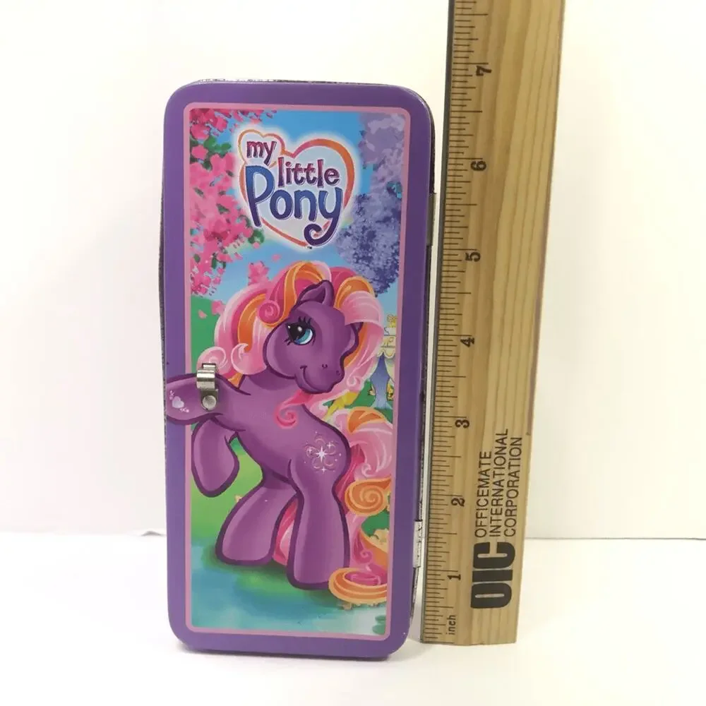 my little pony tin coin bank twinkle twirl damaged as is‎ purple 2006 hasbro MLP